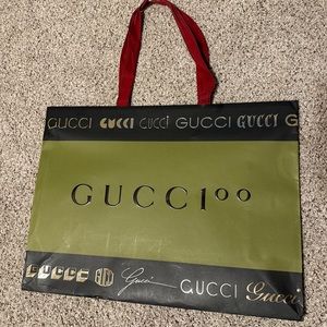 Gucci Green Embossed Large Bag